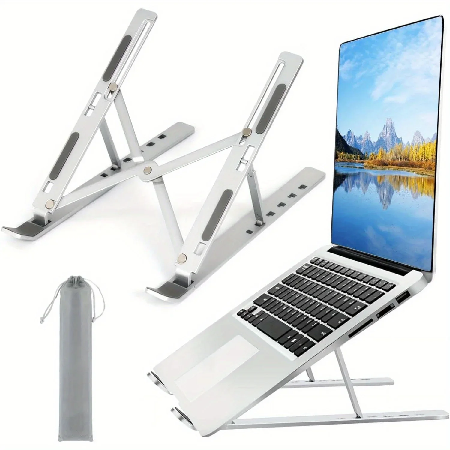 حامل كمبيوتر محمول قابل للطي م - مراجعة Laptop Stand Riser وسعره