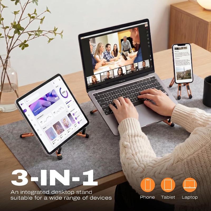 حامل مغناطيسي قابل للطي 3 في 1 - مراجعة Laptop Stand Riser وسعره